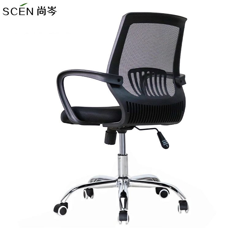 Office Furniture MID Back Lumbar Support Revolving Swivel Lift Black Staff Executive Ergonomic Computer Mesh Leather PU Gaming Lift Visitor Office Chair Factory