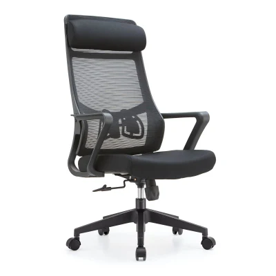 Mobiliario de oficina Silla de oficina para juegos con respaldo alto y giratorio ajustable Boss Manager Executive Black Manager con elevación giratoria y tela de malla ergonómica